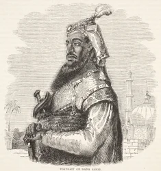 Portret van Nana Sahib, illustratie uit Cassells Geïllustreerde Geschiedenis van Engeland