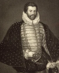 Portret van Sir Christopher Hatton (1540-91) uit 