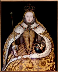 Portret van koningin Elizabeth I in kroningsgewaad, ca. 1600