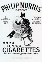 Poster voor Philip Morris Sigaretten, ontworpen door Linsay Sambourne, 1896