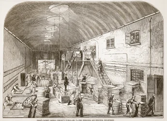 Prices Patent Candle Companys Works, No.1: De verspreidings- en strookafdeling, uit The Illustrated London News