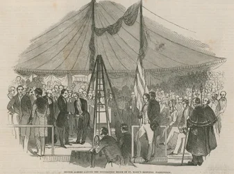 Prins Albert legt de eerste steen van St Mary