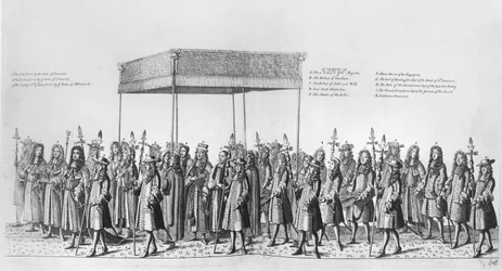 Processie voor de Kroning van Jacobus II van Engeland