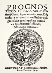 Voorspelling voor 1544, door Jo. Mussemius, gedrukt door J. Mayler, 1544