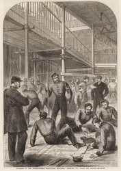 Voortgang van het Internationale Tentoonstellingsgebouw: Ruimte markeren voor stands