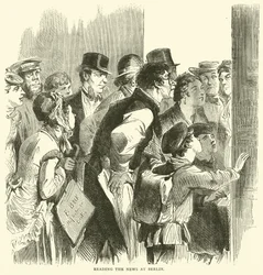 Het nieuws lezen in Berlijn, november 1870