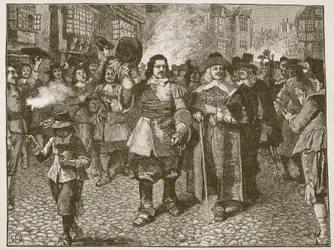 Ontvangst van Monck in de City of London, illustratie uit Cassells Illustrated History of England