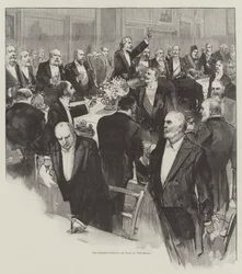 Banket van de Koninklijke Academie (gravure)