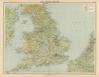 Koninklijke Atlas, ca. 1900: Landoppervlaktekenmerken