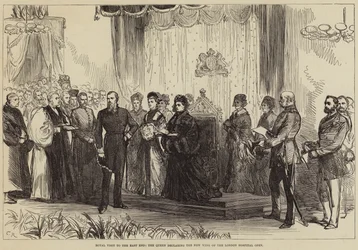 Koninklijk bezoek aan de East End, de koningin verklaart de nieuwe vleugel van het London Hospital geopend