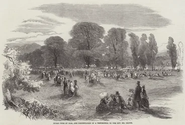 Landelijk feest in Ham en overhandiging van een testimonial aan de eerwaarde Mr Brown