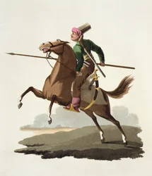 Saphir, uit Kostuums van de verschillende naties, deel VII, De militaire kleding van Turkije, door Thomas MacLean, gepubliceerd ca. 1800-18