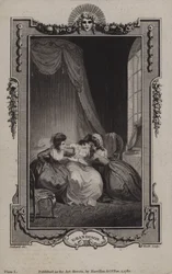 Scène uit De geschiedenis van Sir Charles Grandison, door Samuel Richardson