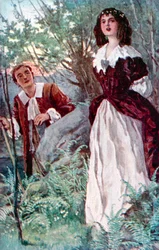 "Ze kwam naar me toe" (kleurenlitho)