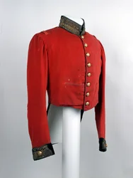 Militaire rok met korte panden, 5e regiment Dragoon Guards (van prinses Charlotte van Wales), ca. 1854