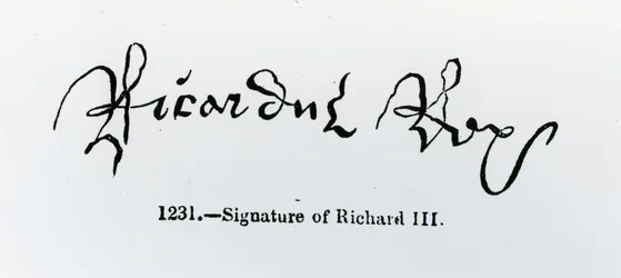 Handtekening van Richard III (1452-85)