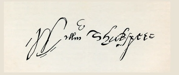 Handtekening van William Shakespeare, uit 