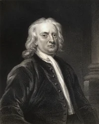 Sir Isaac Newton (1642-1727) uit Gallery of Portraits, gepubliceerd in 1833