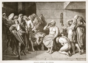Socrates drinkt de gifbeker