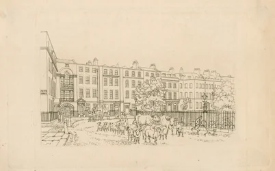 Soho Square, kijkend naar het westen