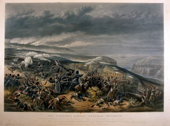 Soldaten bij de Slag om Inkerman tijdens de Krimoorlog, 5 november 1854, 1855