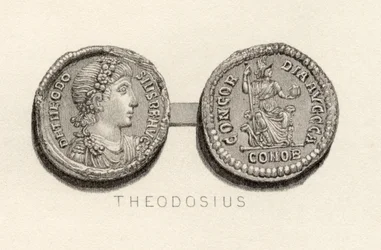 Solidus munt uit de tijd van Theodosius de Grote