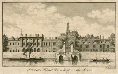 Somerset House, The Strand, Londen, gezien vanaf de rivier de Theems