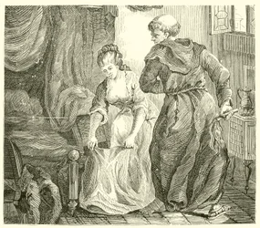St. Edmund, Bisschop van Canterbury, werd tijdens zijn studie in Parijs gekweld door een zeer mooie jonge vrouw