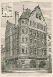 St Jamess bijkantoren van de Alliance British & Foreign Life & Fire Assurance Company van Bartholomew Lane, Londen