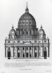 St. Pieter, Rome, gegraveerd door C. Campbell
