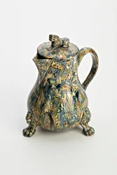 Staffordshire vaste agaatware-effect kan, ca. 1760-70
