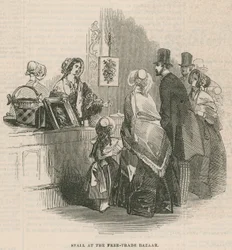 Kraam op de Vrijhandelsbazaar in Covent Garden, Londen