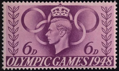 Postzegel ter herdenking van de Olympische Spelen van 1948 in Londen