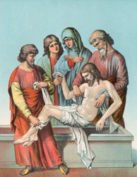 Station XIV Christus wordt in het Heilig Graf gelegd