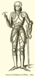 Standbeeld van Guillaume de Bibra. 1484