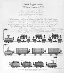 Stoomvervoer op een algemene ijzeren spoorweg, 1825