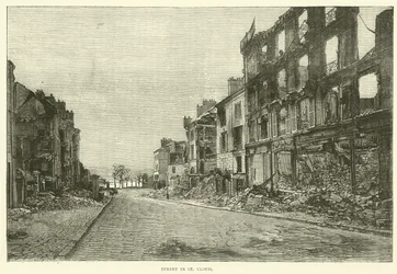 Straat in St Cloud, november 1870