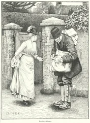 Levering op zondag (gravure)