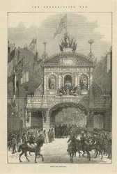 Temple Bar versierd op de Dankdag