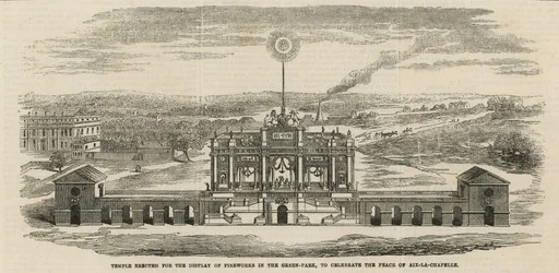 Tempel opgericht om de vrede van Aken te vieren