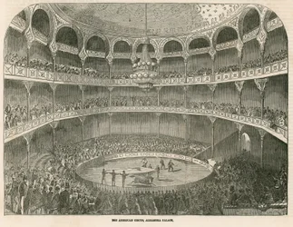Het Amerikaanse Circus in het Alhambra Palace (Alhambra Theater), Leicester Square, Londen