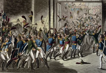 De aankomst van Napoleon bij de Tuilerieën op 20 maart 1815