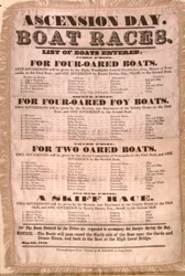 Het programma van de Hemelvaartsdag bootrace, 6 mei 1850