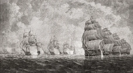 De Slag bij Pulo Aura, 1804, uit 