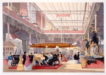 De Canadese Hal uit Dickinsons Comprehensive Pictures of the Great Exhibition of 1851..., gepubliceerd door Dickinson Brothers, 1854