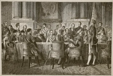 Het Congres van Wenen, illustratie uit Cassells Geïllustreerde Geschiedenis van Engeland