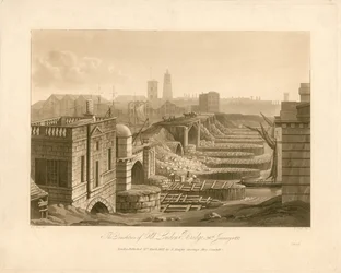 De sloop van de oude London Bridge, 26 januari 1832