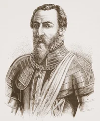 De hertog van Alva (naar het portret door Titiaan), illustratie uit De Geschiedenis van het Protestantisme door James Aitken Wylie, 1878