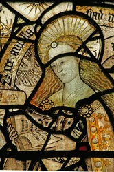 Het oostelijke raam met de Maagd Maria bij de Annunciatie