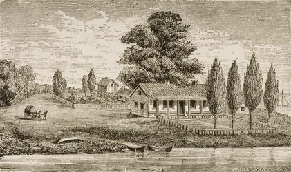 Het eerste huis gebouwd door Mackinzie, Chicago, uit 